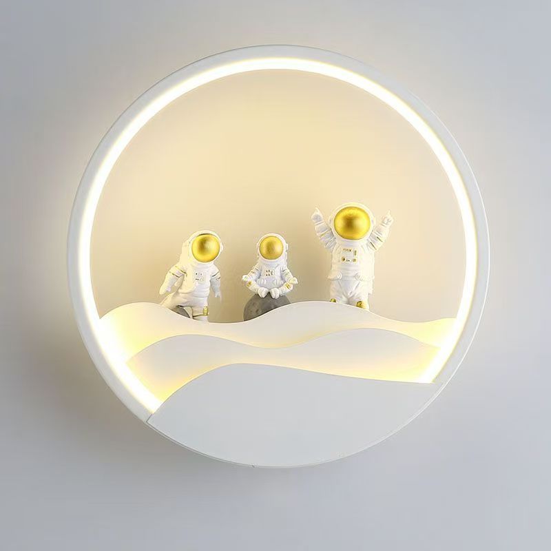 Modern and minimalistic cartoon wall sconce for children's room for…