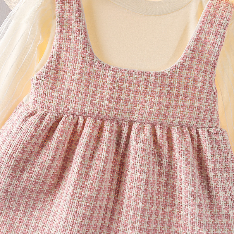 Kinderbekleidung Kinderbekleidung Mädchen Herbst-Langarmkleider 1-2-3 Jahre alte Babymädchen_voghion.com