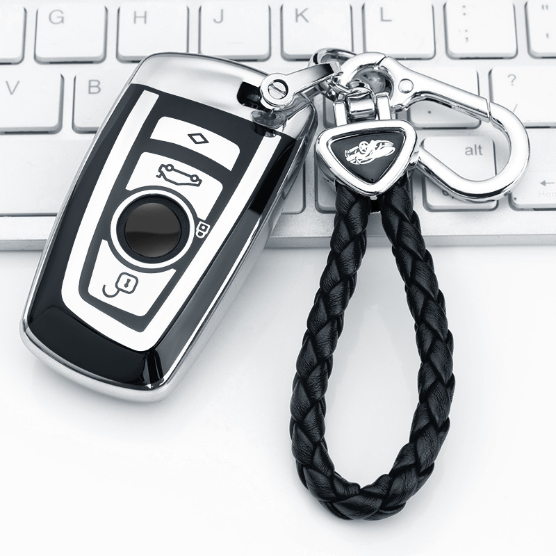 適用寶馬5系鑰匙套3系320li新款x3x4x5x6刀鋒525/530高檔鑰匙扣包