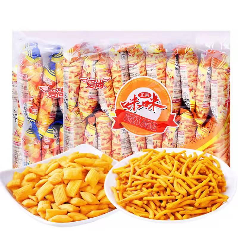 Authentic Aishangmimi Shrimp Strips Crab Flavored Granules 756g 42 Packs Puffed Food Internet Celebrity Casual Retro Snack Big Gift Box 