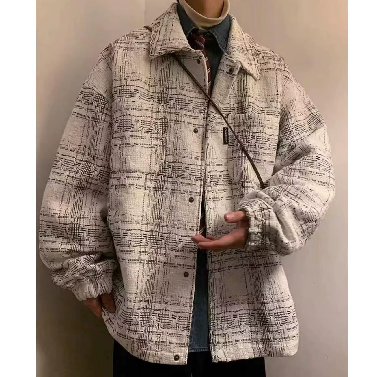 Демисезонная куртка, бейсбольная форма, в стиле Chanel, высококачественный вариант, американский стиль, оверсайз