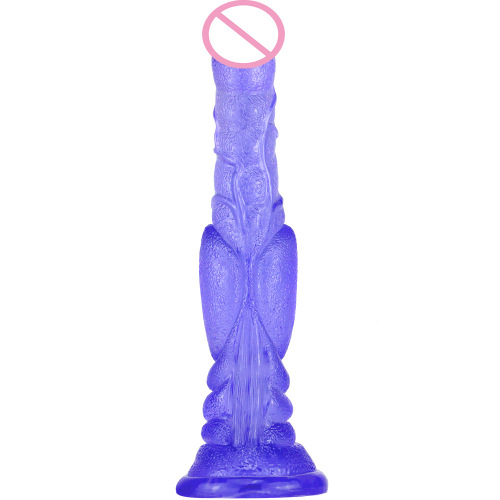 Eggless Horse Dick Large Simulated Transparent Penis Big Mac Female Dildo Sexy Alien SM Horse Whip Cross-border