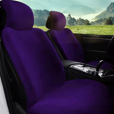 Seat cushion, seat cover Fur Warm Single Seat Square Cushion - imitation-rabbit-fur-purple-car-alone