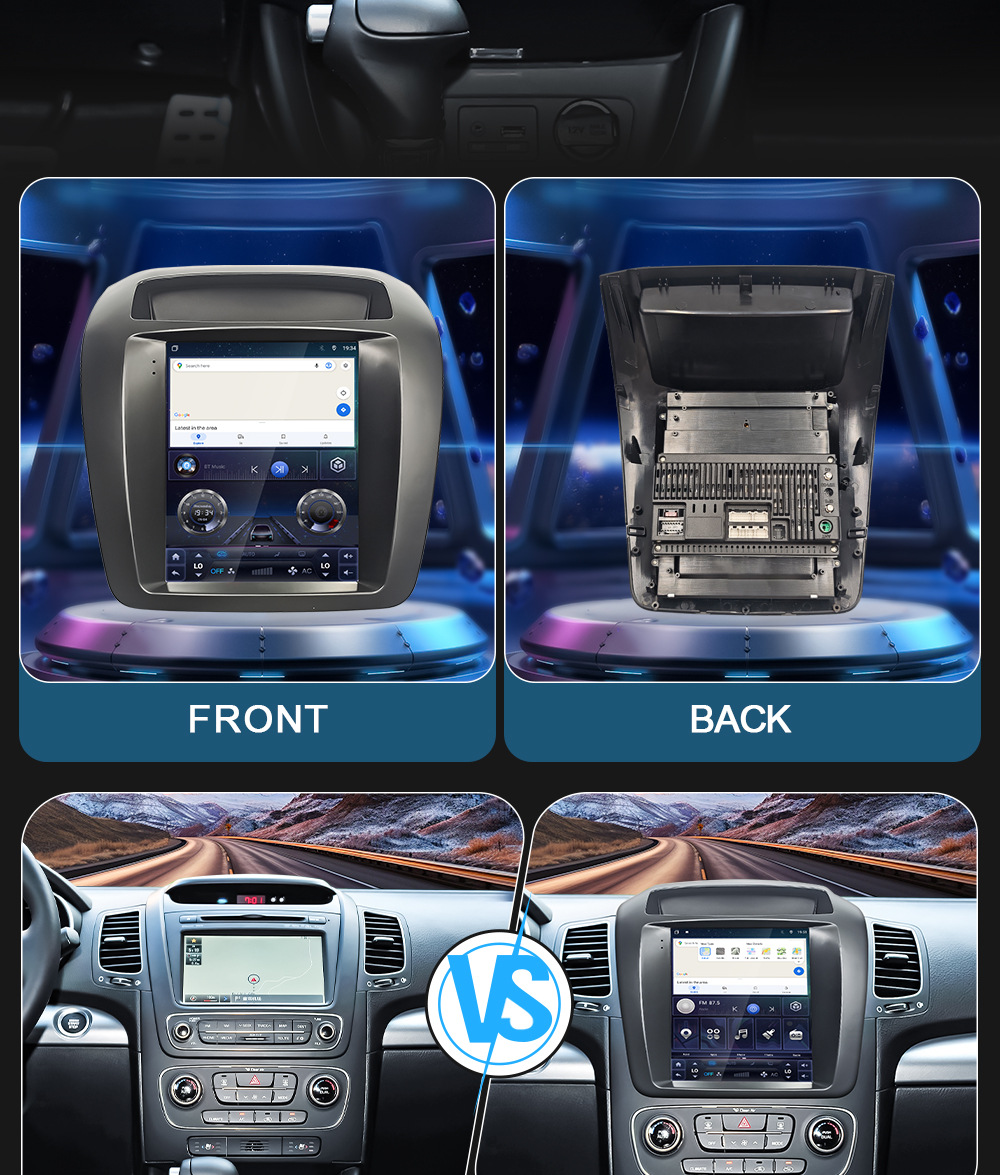 Suitable for Kia Sorento Central Control Large Screen Navigation All-In-One Android System Central Control Screen Car Navigation Device