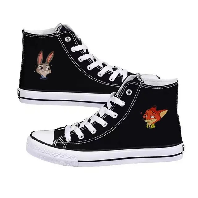Cross - Border new animal City 2 lindos zapatos de lona de dibujos animados alrededor de zapatos casuales estudiantes zapatos impresos de moda
