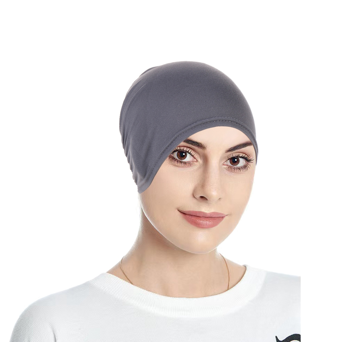 cappello da donna con fondo multicolore tinta unita cappello comodo e conveniente cappello da chemioterapia da donna_voghion.com