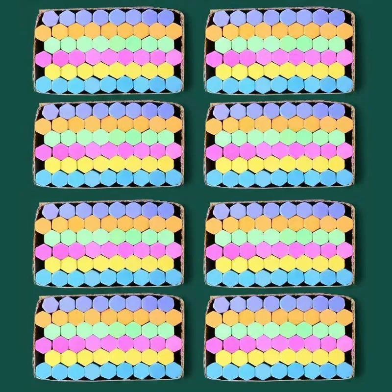 Chalk, children's hexagonal white board dust-free for home use, training