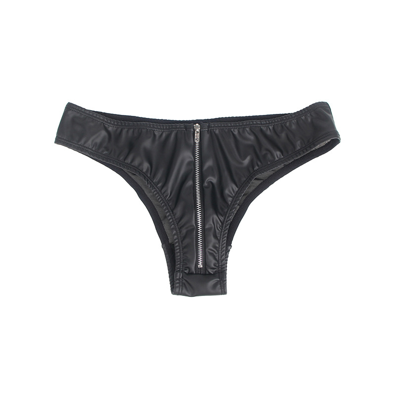 Más tamaño de las mujeres pu malla transparente ropa interior sexy transparente sexy Tanga chica gordita tentación calzoncillos