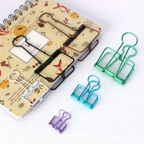 Factory direct supply metal hollow clip long tail clip retro test paper clip hand account bill clip dovetail clip wholesale