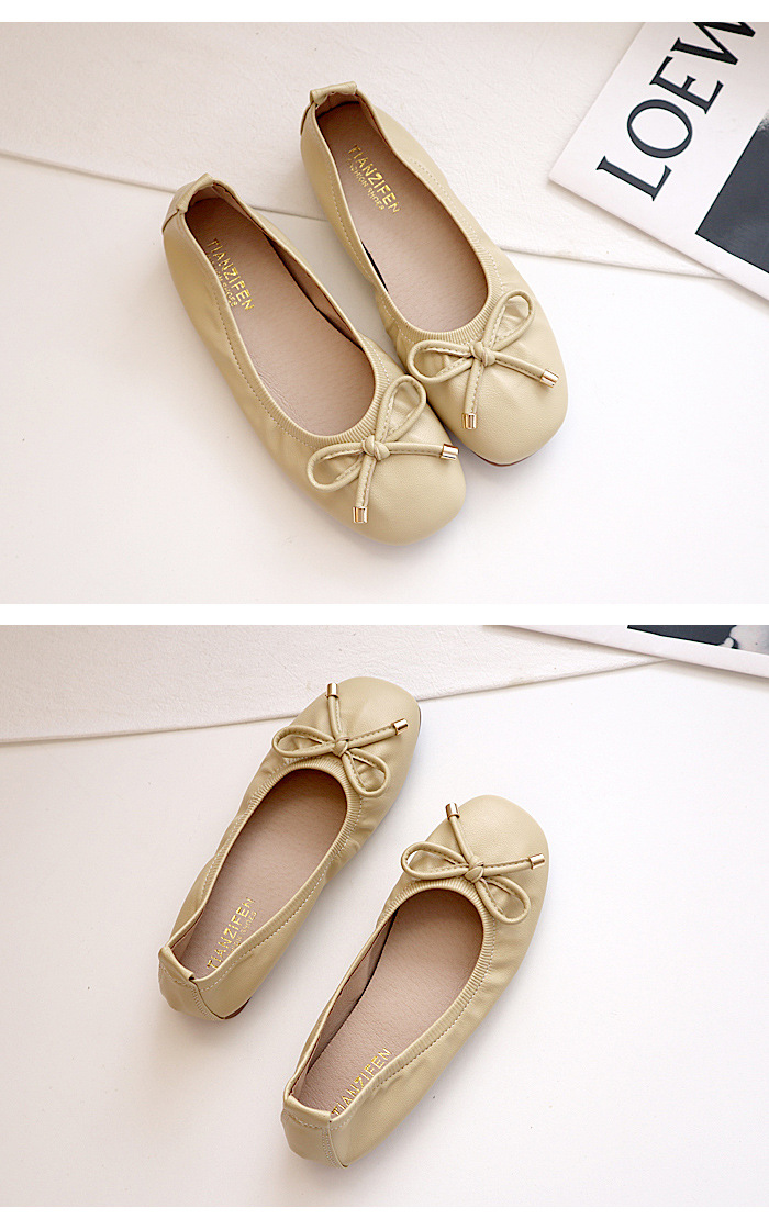 Comfortable Flat Shoes With Bow For Women Spring And Summer_voghion.com