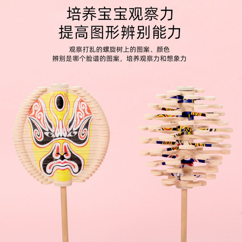 Children's educational face mask rotating lollipop to relieve stress, decompress Fisch's sequence leaves creative toys, daze ornaments