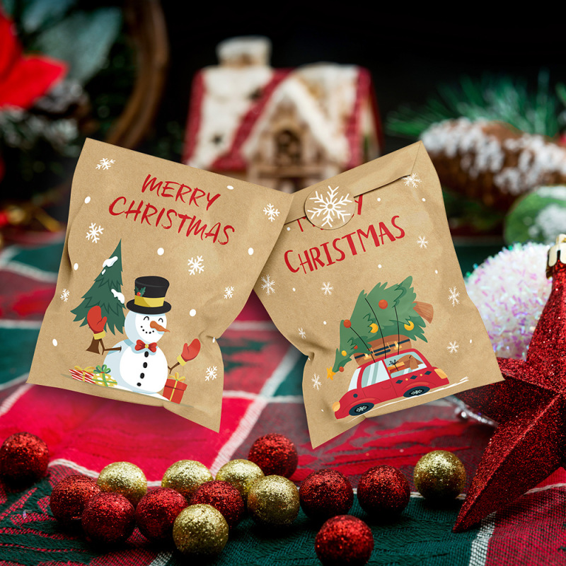 クリスマス小さな封筒バッグ紙袋クリスマス装飾包装ギフトバッグオリジナルクリスマスグリーティングカードギフト小さな収納袋|undefined