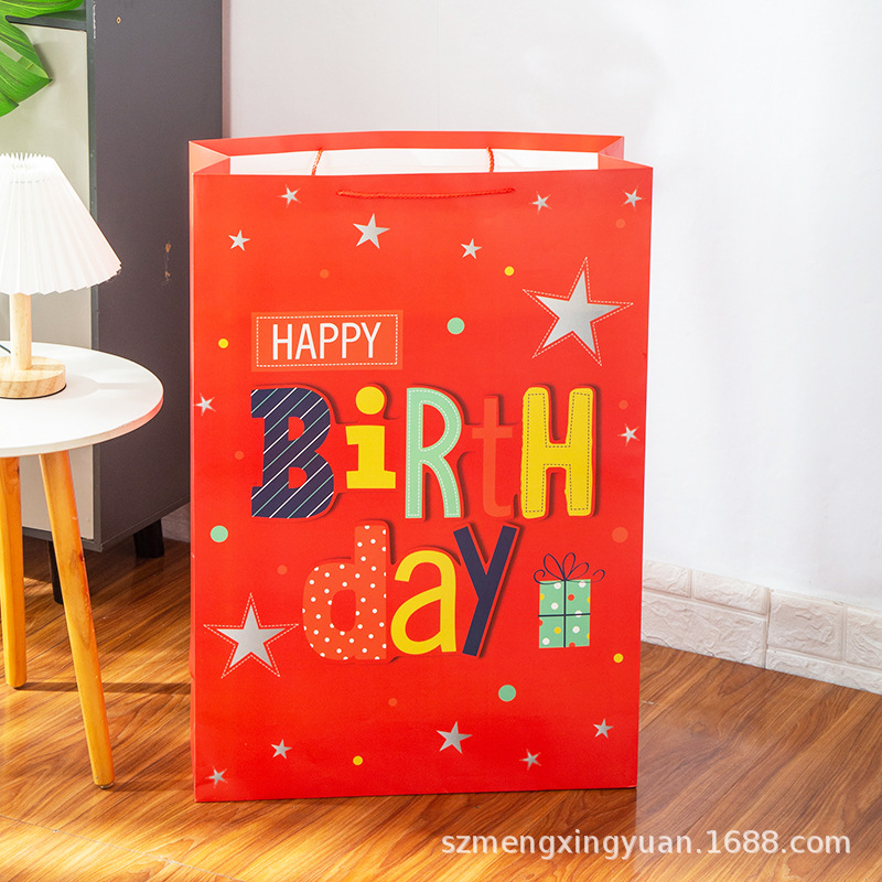 Oso de dibujos animados de gran tamaño bloques de construcción Lego muñeca abajo chaqueta regalo portátil bolsa de papel caja de regalo de cumpleaños bolsa