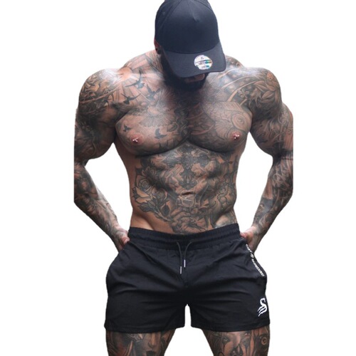 20 Sports Pants Trendy Men's Shorts Three-quarter Pants Muscle Fitness Summer Running Training Quick-Drying Breathable Stretch Pants Wholesale