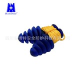 蓝鹰NP364防噪音耳罩 隔音五叶型TPE耳塞圣诞树带线防噪音耳塞