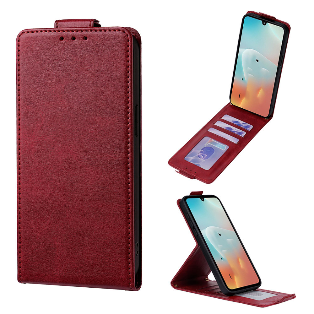 适用三星M53简约上下翻盖手机壳xcover7插卡F16皮革防摔保护套M35