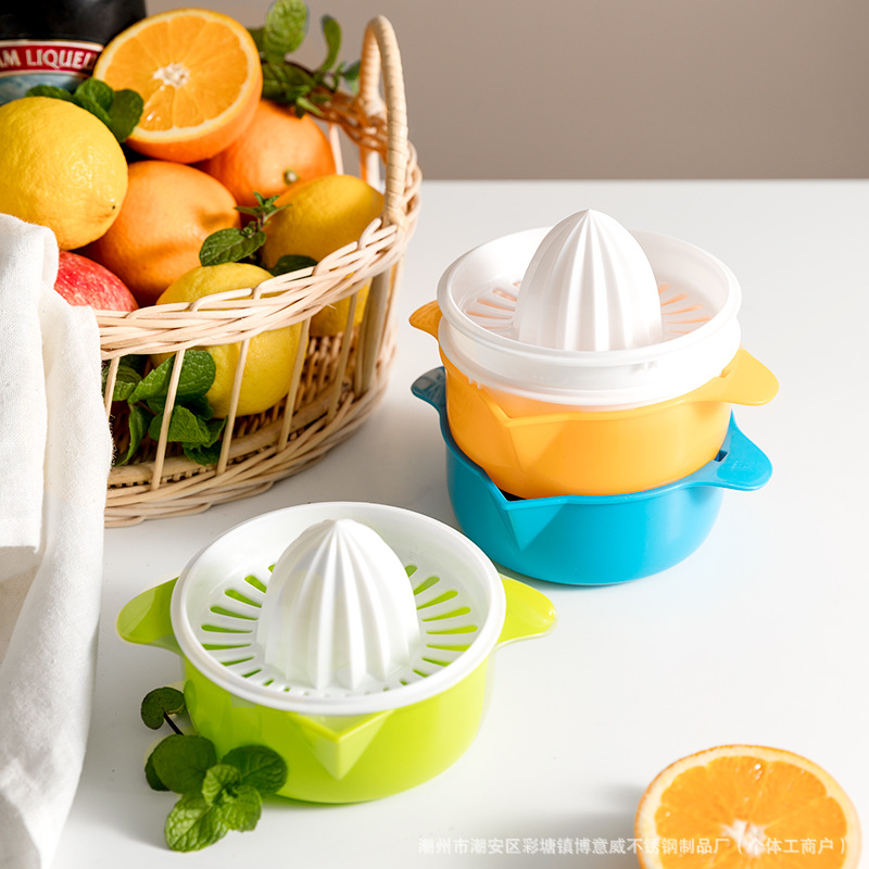 Juicer, food-grade material, kitchen gadget, manual juicer, lemon squeezer, plastic, multi-functional juicing bowl