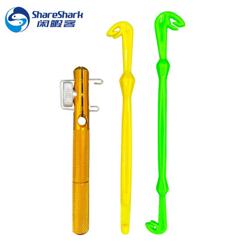 Wholesale dual-purpose metal manual hook tying device, fishhook hook tying device, sub-line plastic knotter hook tying device