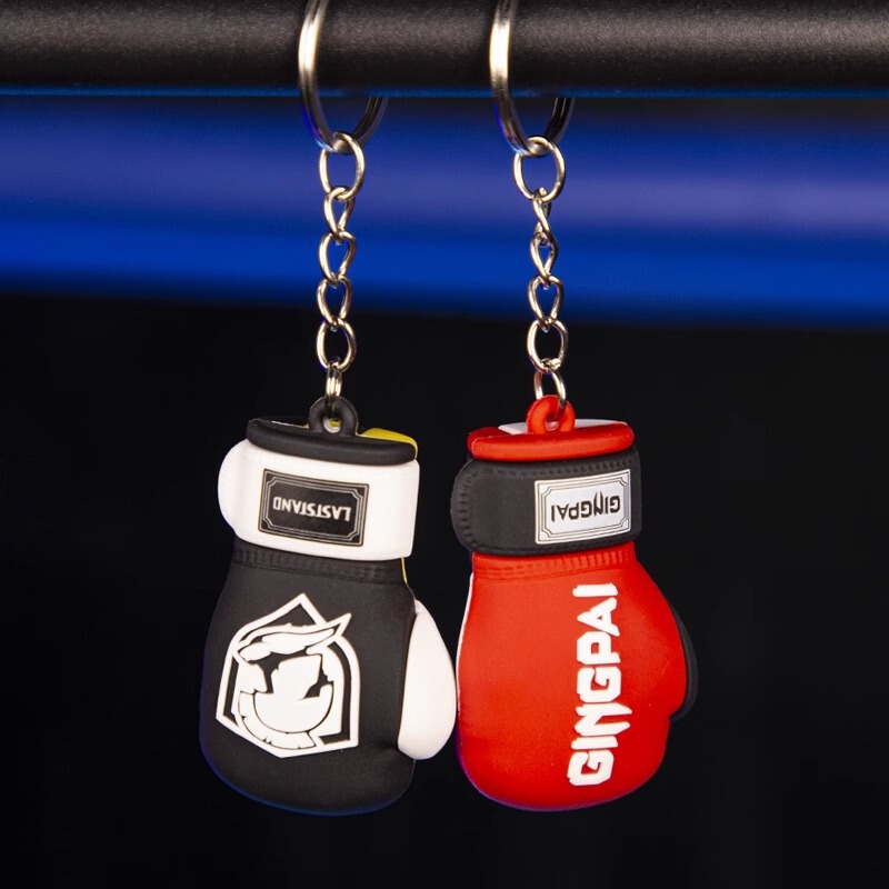 Small Knuckles Keychain Rubber Pendant Mini Boxing Gloves Sanda Boxing Fans Supplies Small Accessories Jewelry