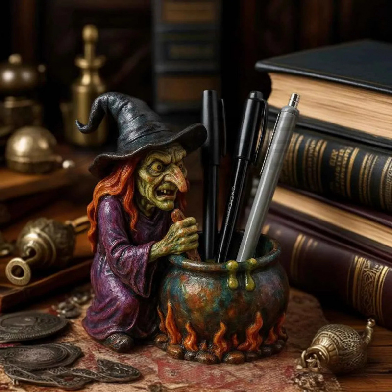 Witch Cauldron Pen Holder|undefined