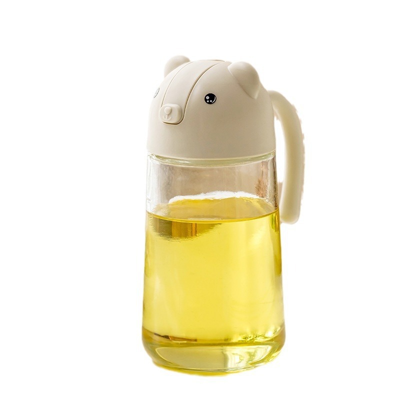 Botella de aceite de vidrio japonesa para llenar aceite de vertido de aceite a prueba de fugas de cocina doméstica de apertura y cierre automático de gran capacidad de vinagre de salsa de soja botella de aceite