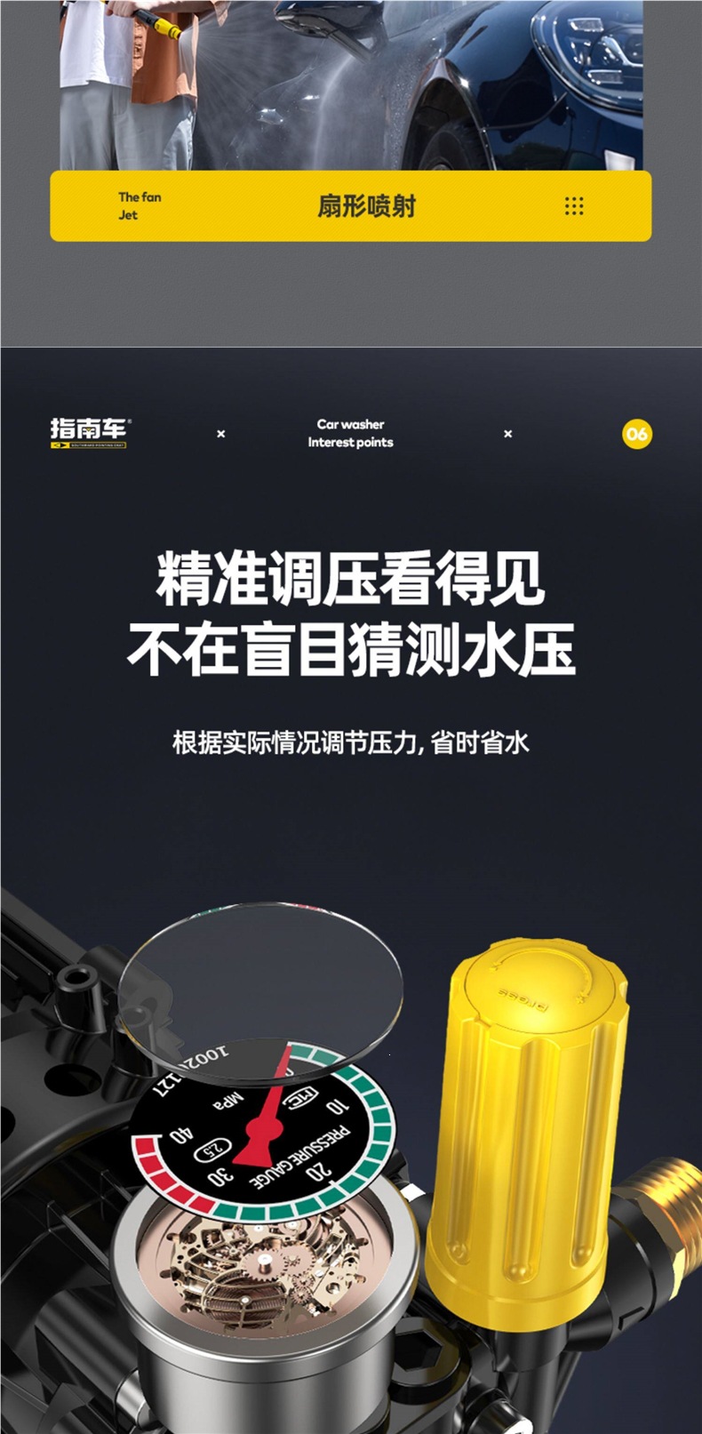 Guizhancha Household High-Pressure Car Washer Water Pump 220v High-Power Portable Car Washing Water Gun Cleaning Machine