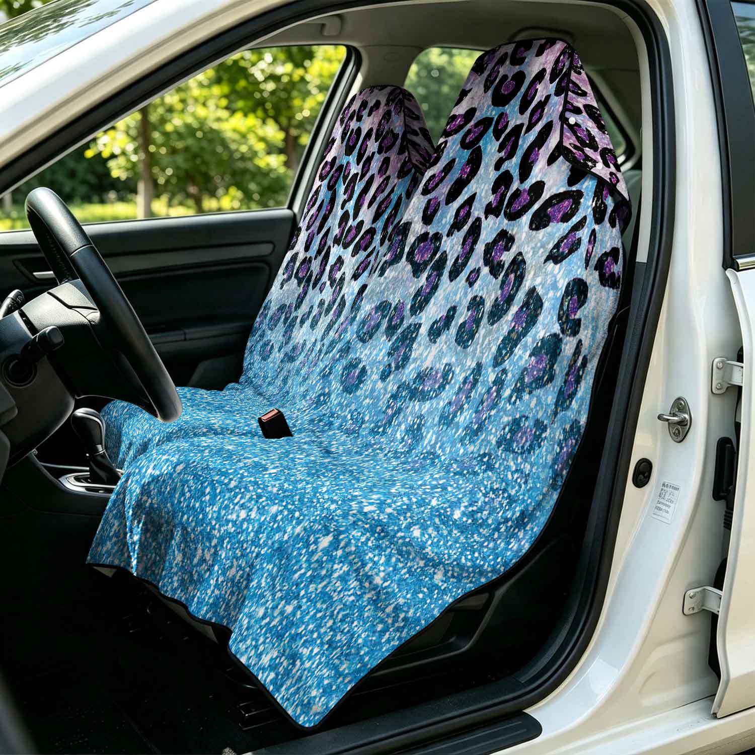 2-piece dual-use car seat cover, ultra-fine fiber, can be used as a beach towel, printed car protective seat cover 13