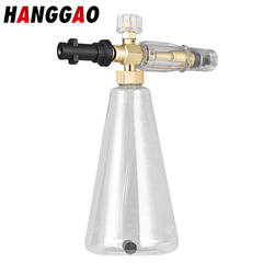 Factory-direct car wash water gun & foam sprayer, cross-border wholesale—1000ml pure transparent new design from Taizhou PA pot