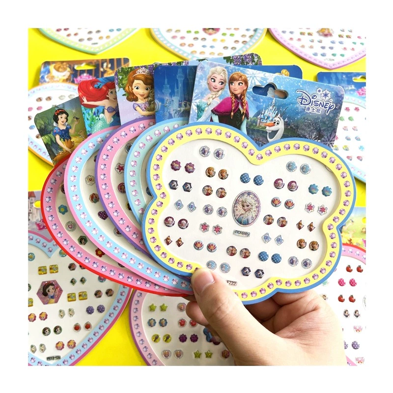 Genuine children's shiny ears stickers for princess, cartoon sticker, 3D