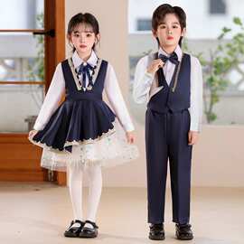 六一儿童大合唱团演出服中小学生朗诵演讲表演服装学院风主持礼服