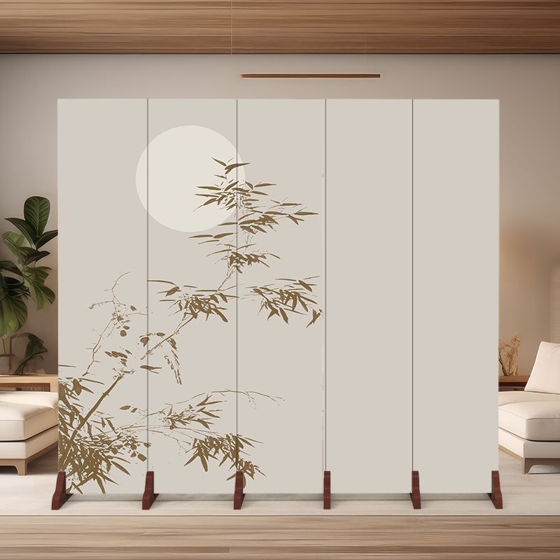 Chinese-Style Screen Partition for Living Room, Chinese-Style Folding Mobile Screen for Hotel Office, Entrance Partition Board