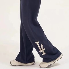 MLB高品質長ズボンカップル老花プリントロゴスポーツファッション男女カップル直筒広脚カジュアルパンツN