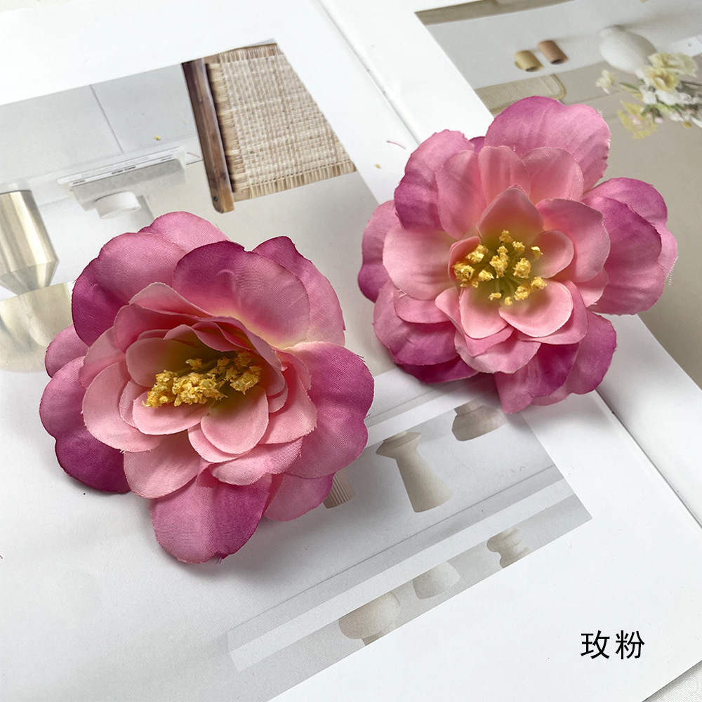 Cabeza coreana de flores de osmanthus diy núcleo de hierba peonía de flores falsas hechas a mano tocado de flores material de pinza de flores paquete de decoración de pared de flores para el hogar