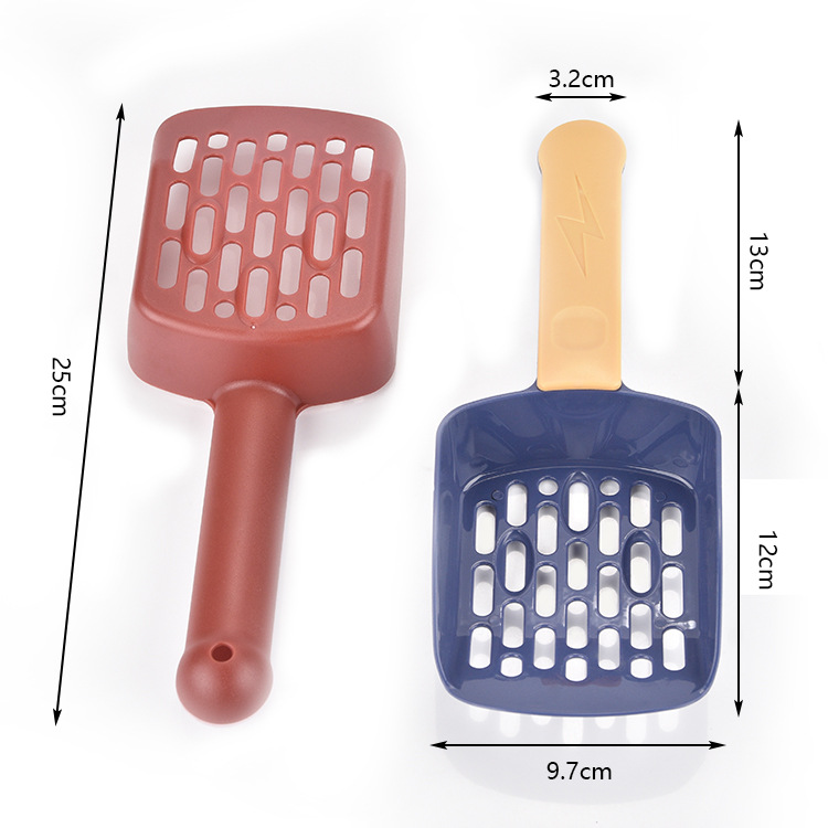 Manufacturer wholesale plastic cat shovel, one-piece color matching cat litter shovel, poop shovel artifact, cat cleaning supplies