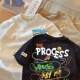 Latest cotton short-sleeved T-shirt Summer 2024 new children's boys' medium and small baby thin Western style top for men