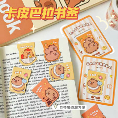 カピバラ異形磁気しおりかわいい磁気しおり学生両面読書本ページクリップブッククリップ