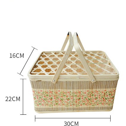 超市生鲜鸡蛋竹篮土特产礼品包装手提方形土鸡蛋竹筐批发礼品盒