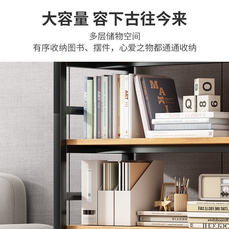 Estante de libro estante de piso estante de almacenamiento estante de almacenamiento multicapa de hierro forjado estante de almacenamiento simple de sala de estar dormitorio