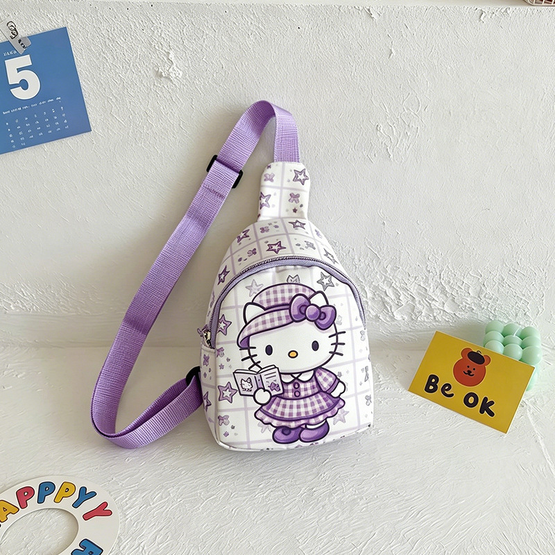 New children's chest bag for kindergarten boys and girls, cute cartoon shoulder bag, casual versatile outdoor snack crossbody bag