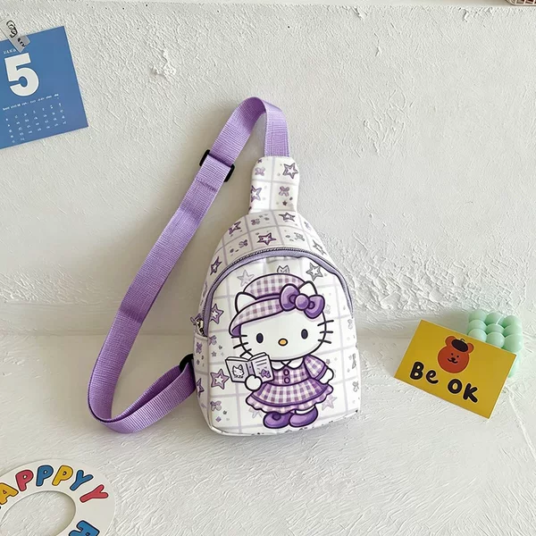 New children's chest bag for kindergarten boys and girls, cute cartoon shoulder bag, casual versatile outdoor snack crossbody bag