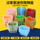 Children's play toy doll house accessories supermarket shopping mini basket miniature simulation vegetable basket fruit basket