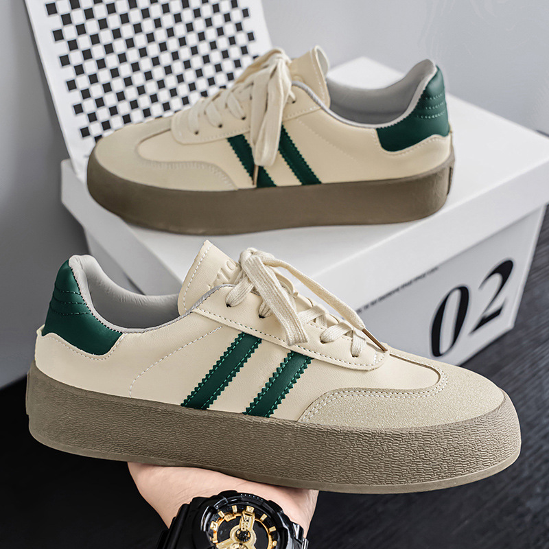 Zapatos de entrenamiento para hombres 2026 nuevo diseño de nicho de invierno estilo de estilo de Hong Kong retro baja zapatos casuales para hombres