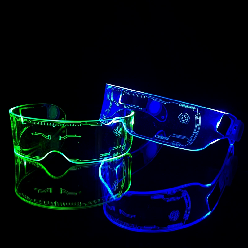 LED будущие очки Busudi технология классный цветной Слава глобальные очки Douyin тот же бар атмосфера реквизит очки
