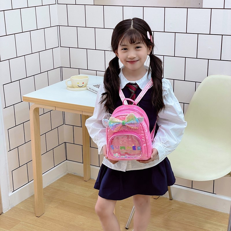 Kindergarten baby mochila escolar linda bowknot moda lentejuelas para niños y niñas mochila nueva moda para niños