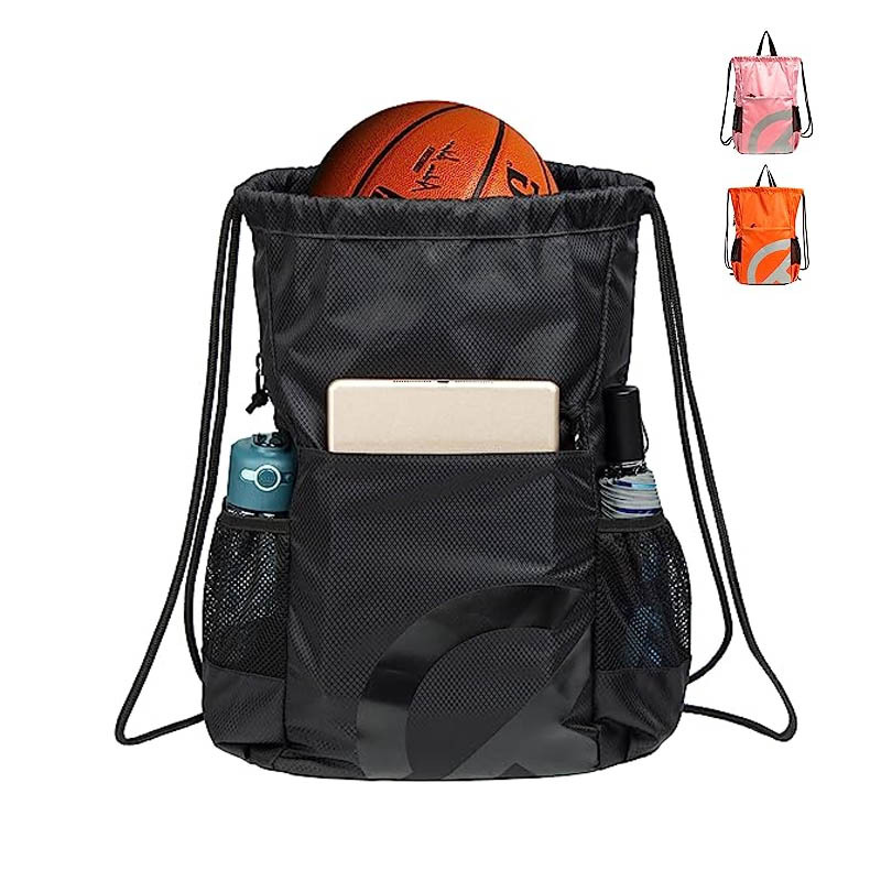 工厂生产抽绳背包带鞋隔层篮球运动背包户外徒步抽绳收纳包
