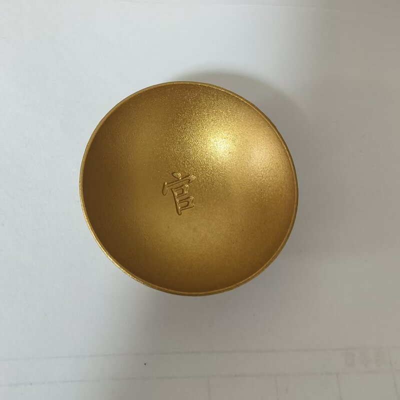 百福ボウル 1歳の誕生日小道具 合金メッキ ポケットサイズの小さな金ボウル 財宝ボウル 工芸品の装飾品|undefined