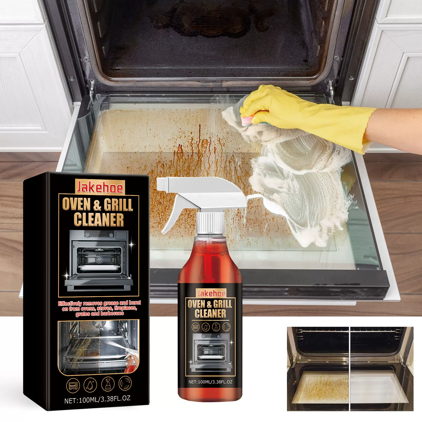 Jakehoe Oven and Grill Cleaner Oven Grill Специальное средство для обеззараживания, дезодорации, удаления запахов и обезжиривания
