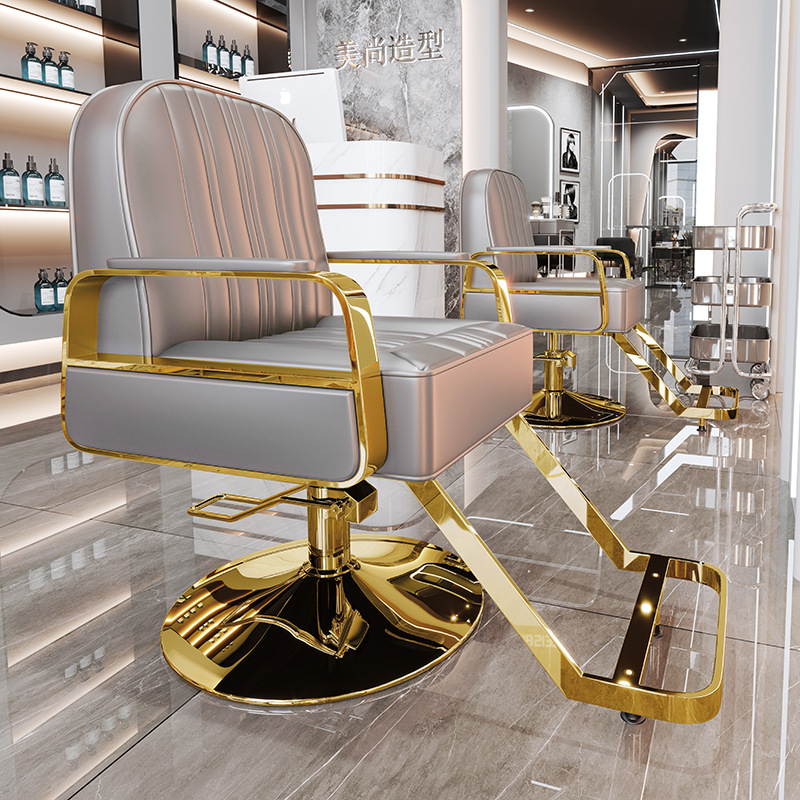 La peluquería de alta gama puede bajar la silla de peluquería, la silla de corte de pelo de teñido en caliente giratorio de elevación especial para la peluquería de alto perfil, simple image 28