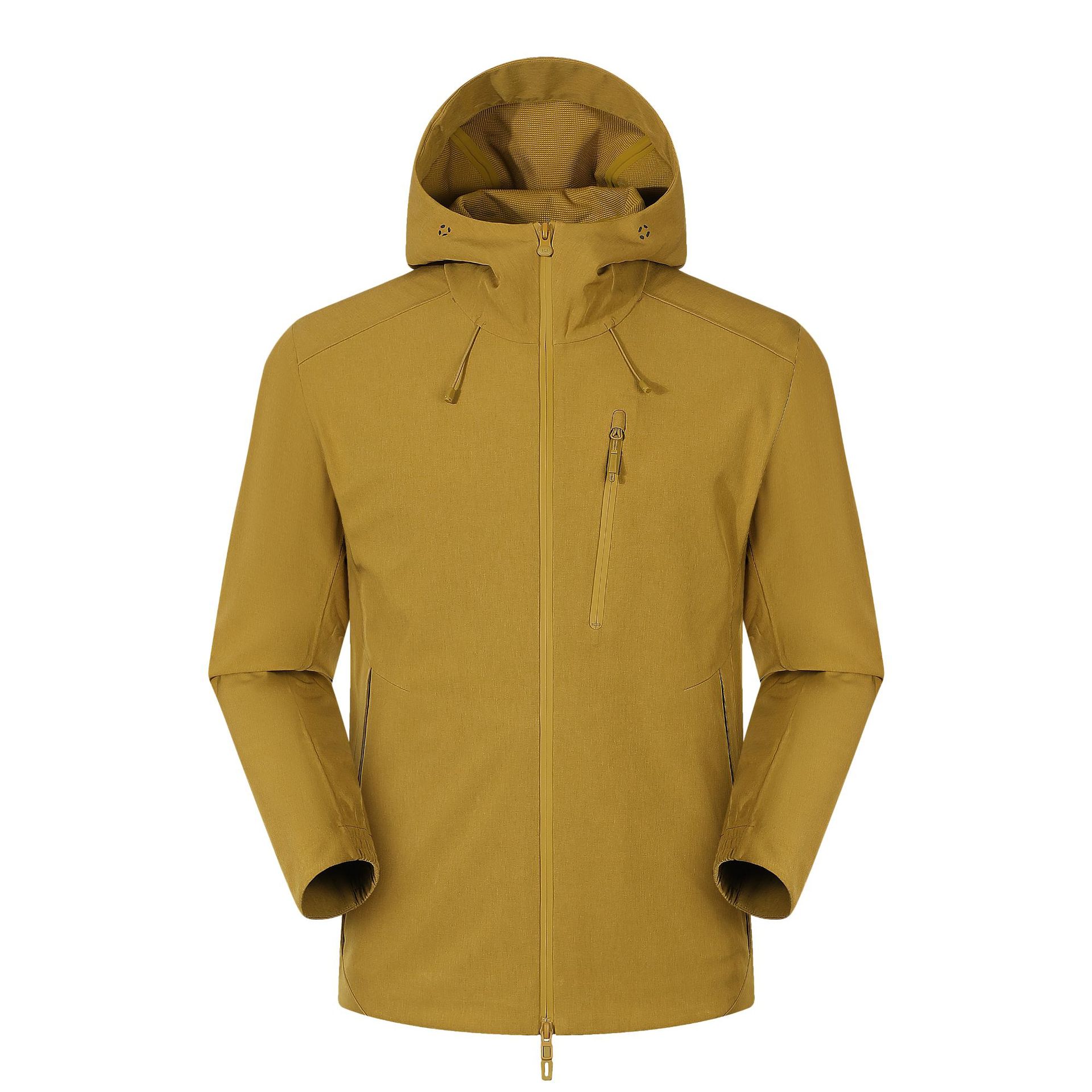 Chaqueta Impermeable con Capucha para Exteriores de Poliéster, A prueba de viento, para Senderismo y Montañismo
