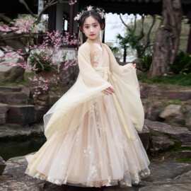 女童汉服2026新款超仙交领飘逸襦裙儿童国风古装大袖衫汉服批发